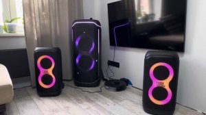Обзор колонок JBL PartyBox 320 ultimate отзыв сопряжение трёх кол
