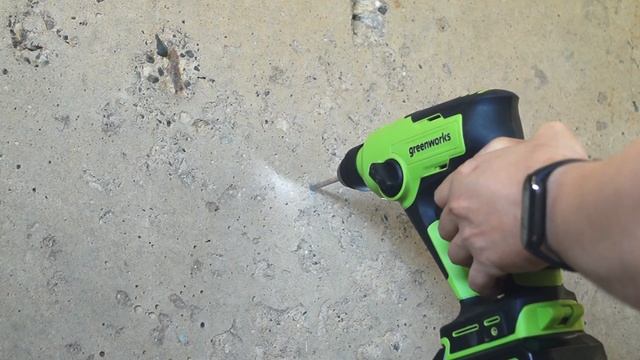 Тест перфоратора GREENWORKS GD24SDS1 смотреть онлайн