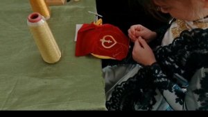 Мастер-класс по золотому шитью адыгов с участницей кружка "1эпэ1ас"(умелые руки) Тлиновой Нафисет.