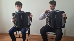 Дуэт баян.Сидельников Е. Гулевых И. - В. Агапкин марш Прощание славянки/Д. Шостакович Русский вальс