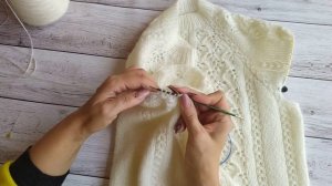 Ажурный кардиган "Нежность" спицами. Часть 4. Рукава.