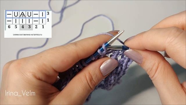 Простой ажурный узор спицами. #knitting #knittingpattern #вязание #