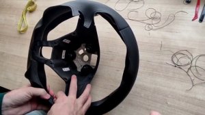 Самостоятельная перетяжка руля экокожей