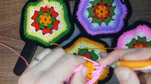 плед из мотивов крючком