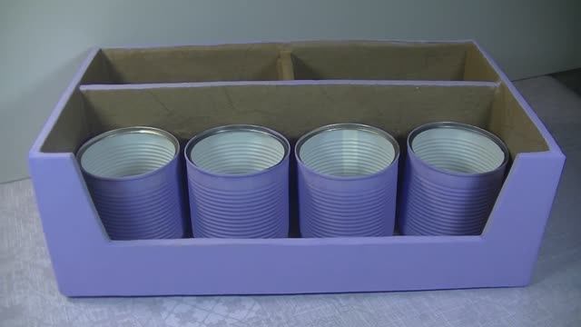 Органайзер из коробки и консервных банок. Легко и стильно. смотреть онлайн