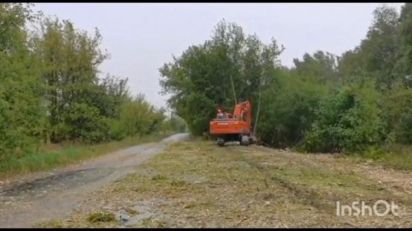 ЭКСКАВАТОР DOOSAN DX225 РАБОТА МУЛЬЧЕРОМ#