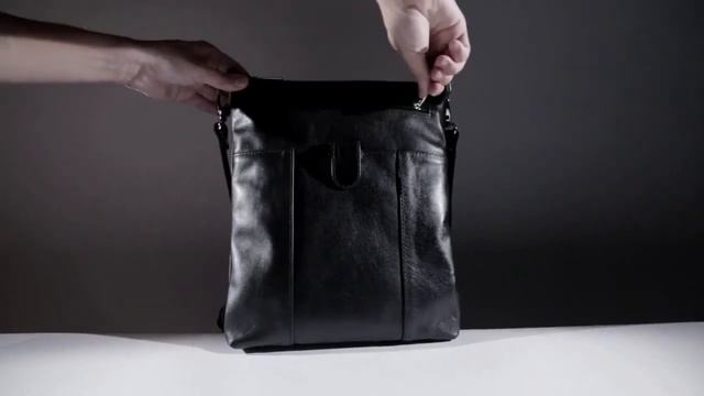 Кожаная сумка через плечо BRIALDI Toronto Торонто black смотреть онлайн