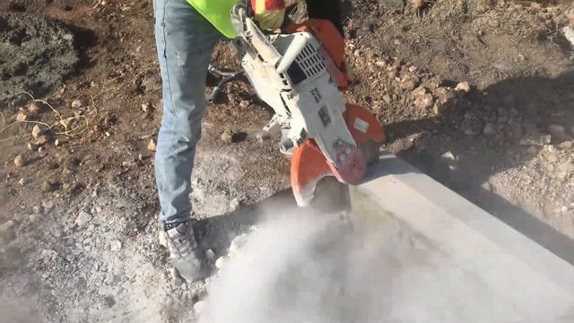 Бензорез STIHL TS 760. Рез бордюра 180 мм смотреть онлайн