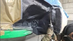 Нанесение Жидких подкрылков пистолетом.