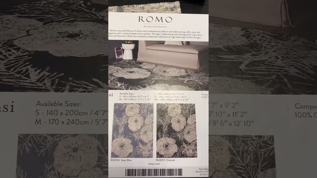 Ковры от английской фабрики Romo .100 хлопок.