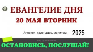 20 МАЯ ВТОРНИК ЕВАНГЕЛИЕ ДНЯ  2025 #мирправославия #евангелие