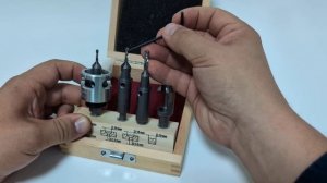 набор зенкеров по дереву со сверлом с ограничителем и