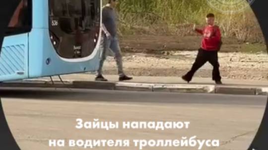 Зайцы нападают на водителя троллейбуса смотреть онлайн