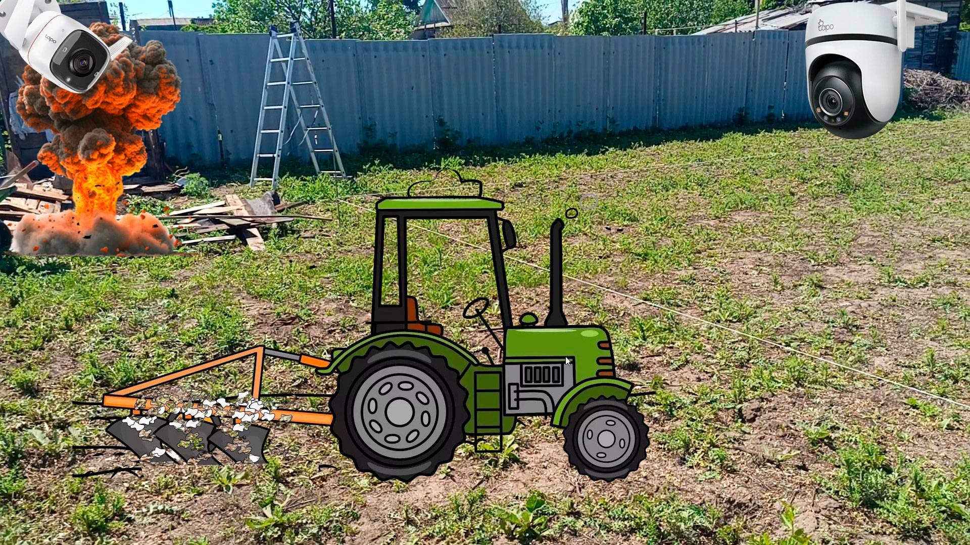 Строительство дома мечты, 1 этап, ровняем, заливаем, размечаем, бурим, заливаем