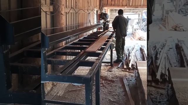 Кромочный станок однопильный для поддонов смотреть онлайн