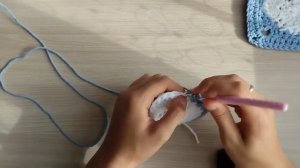 Вяжу кардиган из бабушкиных квадратов. Сам квадрат. 1 ч
