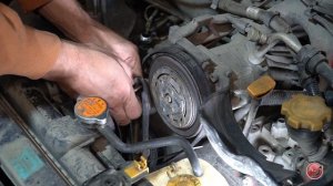 Замена генератора, натяжителя и датчика на Subaru   #генер
