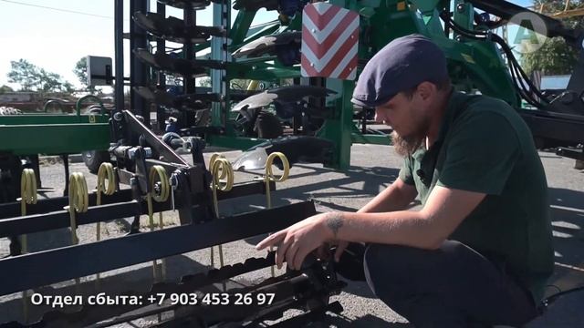 Каток планчато зубчатый на шлейфе культиватора - подр? смотреть онлайн
