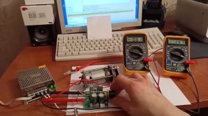 Двигатель от шуруповёрта через ШИМ-контроллер (пусков