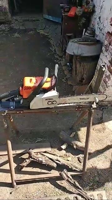 Бензопила Штиль180 с подставкой (1-й запуск) смотреть онлайн