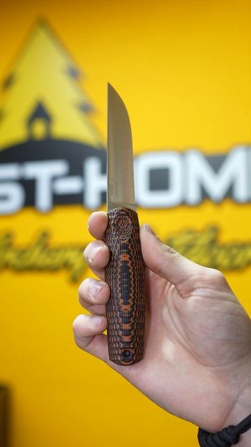 Нож Owl Knife North-S сталь N690 рукоять черно-оранжевый G10 смотреть онлайн