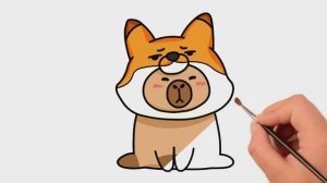 Как нарисовать капибару с лисой мило и легко