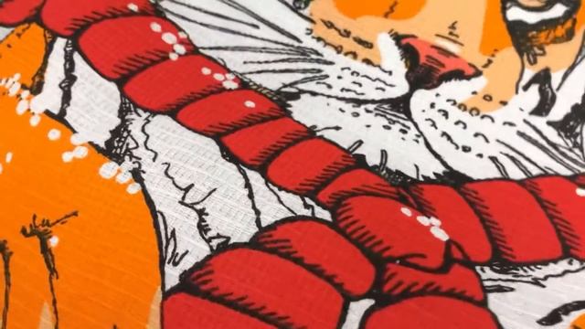 Вафельное полотно (холст) "Полосатый друг", ш.0.5м, хл -100%, 165гр/м.кв, раппорт 63.5см АРТ 19457