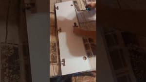 Как собрать фасад навесного углового Г-образного шкаф