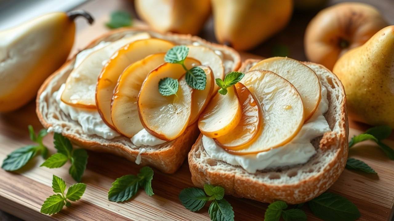 Начинаем свой день вкусно: хрустящий Багет + Маскарпоне + дуэт Мёда и Груши смотреть онлайн