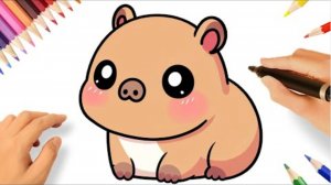 КАК НАРИСОВАТЬ КАВАИЙНУЮ КАПИБАРУ ОЧЕНЬ ЛЕГКО 💗