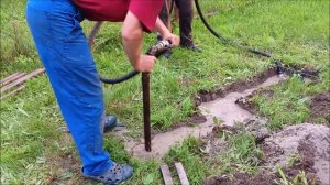 Тестируем щелевой фильтр для абиссинской скважины.