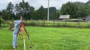 Выезд на замер забора./Определение перепад высот с пом