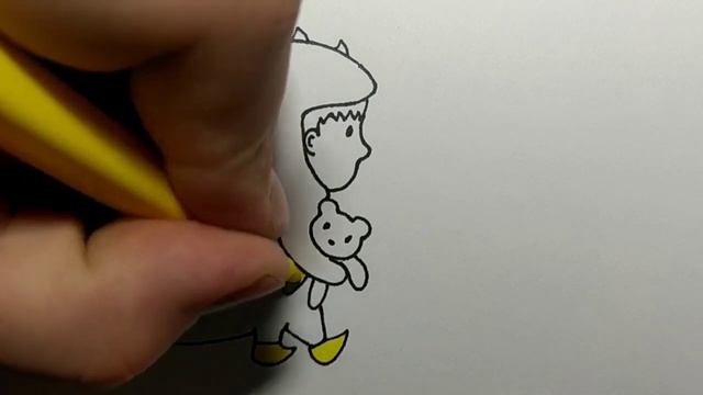 Как нарисовать мальчика в костюме динозавра