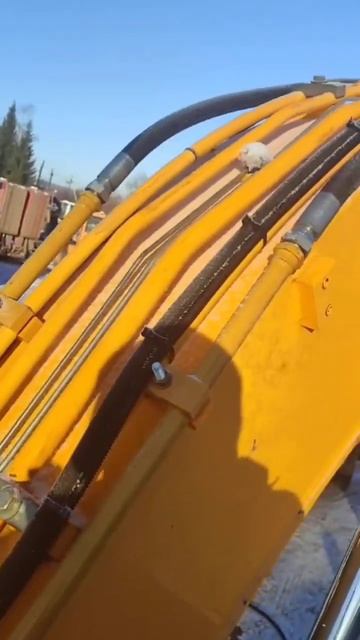 Гидролиния для "Мульчера" на экскаваторе JCB #JCB #экскава смотреть онлайн