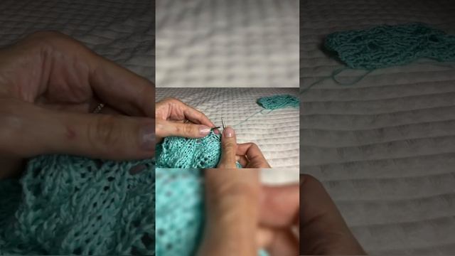 Ажурный узор «листики» из мерсеризованного хлопка