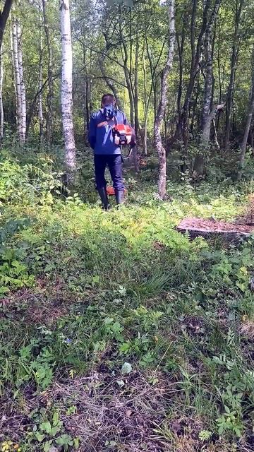 Как завести тример и скосить траву ?) смотреть онлайн