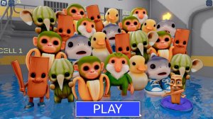 МАЛЫШ ИТАЛЬЯНСКИХ МОЗГОВЫХ ЖИВОТНЫХ в ТЮРЬМЕ БАРРИ, БЕГИ! #Roblox