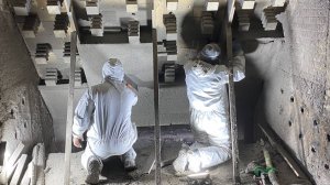 Установка торкретирования УТ-2. Ремонт обмуровки топочного пространства термомасляной установки.