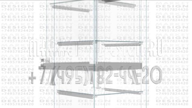 Квадратная витрина с тремя стеклянными полками с диод смотреть онлайн