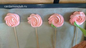 Розы из безе на палочке - простой рецепт в домашних условиях