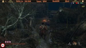 Sekiro: Shadows Die Twice... 4 минибосса, 2-я обезьяна, водяная О'Рин, падшая монахиня...  стрим №7