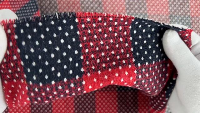 Ткань Пальтовая Твид цв. красно/черный