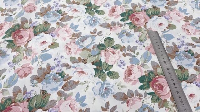 Сатин (100% бавовна). ТРОЯНДИ РІЗНОБАРВНІ. Артикул П044