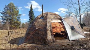 С БАТЕЙ НЕДЕЛЮ В ЛЕСУ: Весенняя охота 2025 / Добыча селезня / Испытания лодки / Часть 1