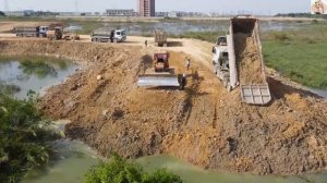 Строительство, один из участков с засыпкой