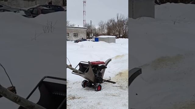 зимний тест 1 Измельчитель древесины промышленный КВ-1 смотреть онлайн