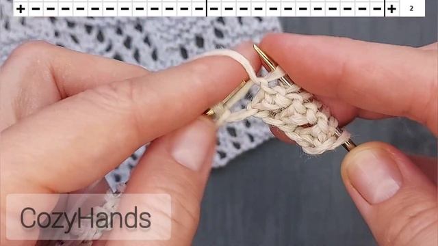 Симпатичный ажурный узор Косая шахматка