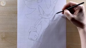 Как нарисовать Шедоу из Соника