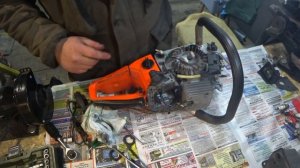 Китайская HUSQVARNA 372 XP, замена поршневой, топливного шлан