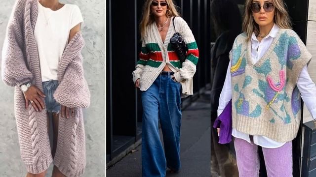 ТРЕНДЫ 2025 ВЯЗАНОЙ ОДЕЖДЫ 💕СТИЛЬНЫЕ ПЛАТЬЯ ПУЛОВЕРЫ К